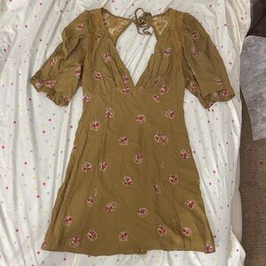 Free People Mockingbird Mesh Inset Mini Dress